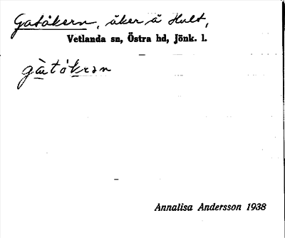 Bild på arkivkortet för arkivposten Gatåkern