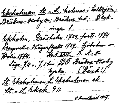 Bild på arkivkortet för arkivposten Ekeholmen, St. o. L.