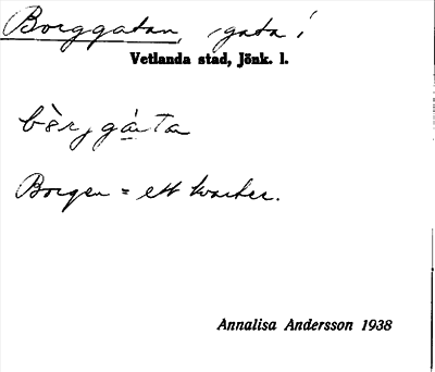 Bild på arkivkortet för arkivposten Borggatan