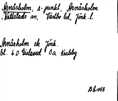 Bild på arkivkortet för arkivposten Arnåsholm