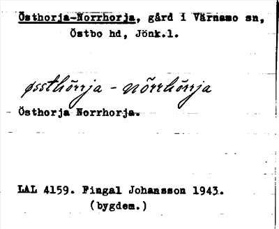 Bild på arkivkortet för arkivposten Östhorja-Norrhorja