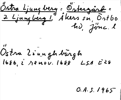 Bild på arkivkortet för arkivposten Östra Ljungberg = Östergård = 2 Ljungberg