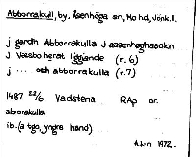 Bild på arkivkortet för arkivposten Abborrakull