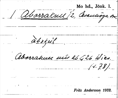 Bild på arkivkortet för arkivposten Aborrakull