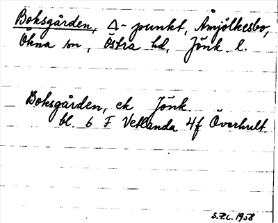 Bild på arkivkortet för arkivposten Boksgården