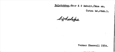 Bild på arkivkortet för arkivposten Bolsträdan