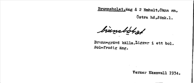 Bild på arkivkortet för arkivposten Brunnsbolet