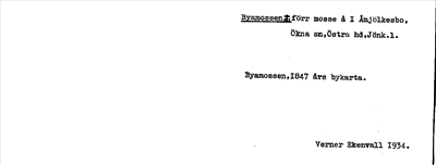 Bild på arkivkortet för arkivposten Byamossen