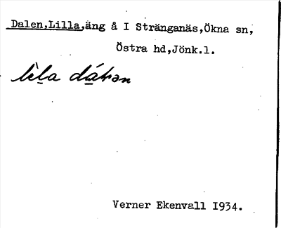 Bild på arkivkortet för arkivposten Dalen, Lilla