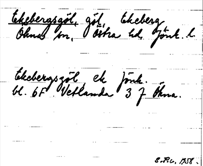Bild på arkivkortet för arkivposten Ekebergsgöl