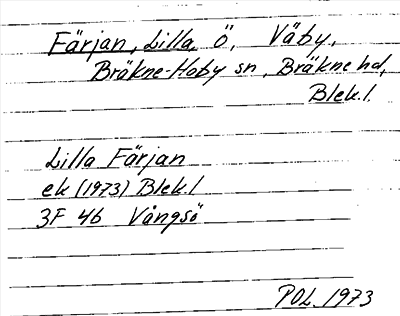 Bild på arkivkortet för arkivposten Färjan, Lilla