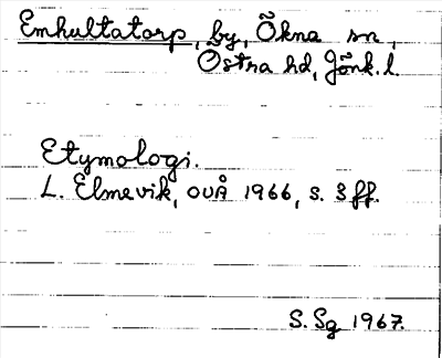 Bild på arkivkortet för arkivposten Emhultatorp