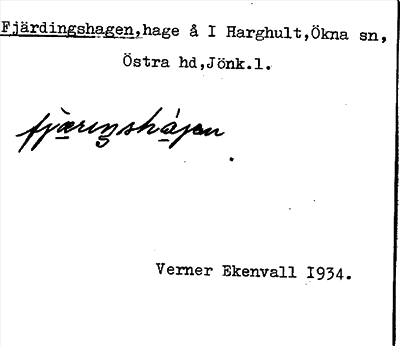 Bild på arkivkortet för arkivposten Fjärdingshagen