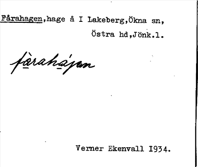 Bild på arkivkortet för arkivposten Fårahagen