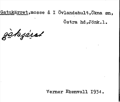 Bild på arkivkortet för arkivposten Gatukärret