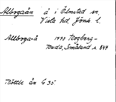 Bild på arkivkortet för arkivposten Albogaån