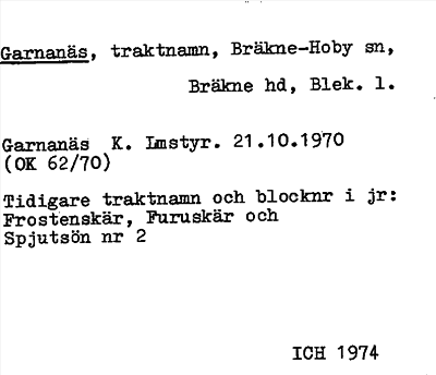Bild på arkivkortet för arkivposten Garnanäs