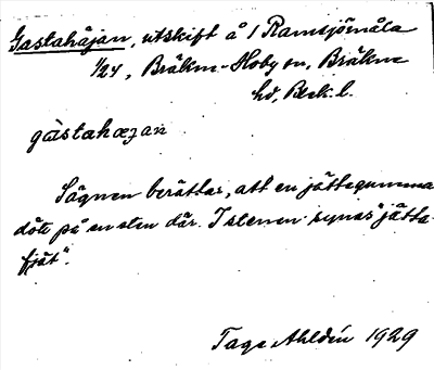 Bild på arkivkortet för arkivposten Gastahäjan