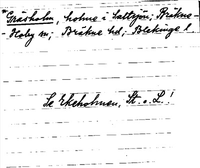 Bild på arkivkortet för arkivposten *Gräsholm