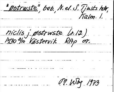 Bild på arkivkortet för arkivposten »Østrwste»