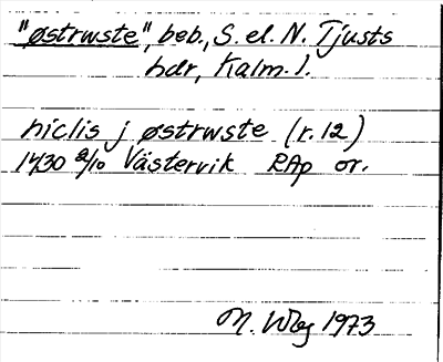 Bild på arkivkortet för arkivposten »østrwste»