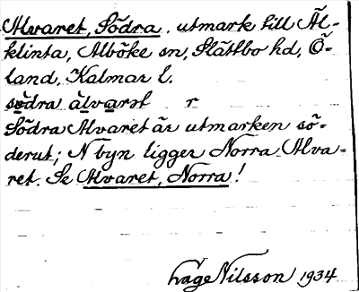 Bild på arkivkortet för arkivposten Alvaret, Södra