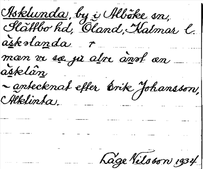 Bild på arkivkortet för arkivposten Asklunda