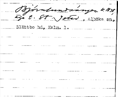Bild på arkivkortet för arkivposten Björnlundsängen