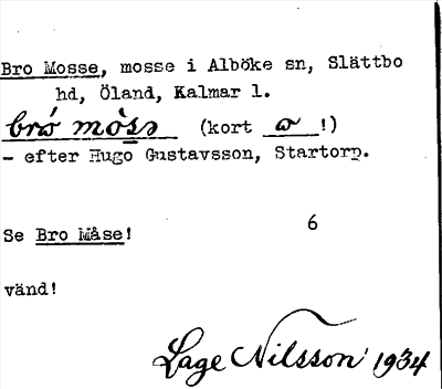 Bild på arkivkortet för arkivposten Bro Mosse