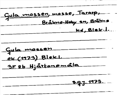 Bild på arkivkortet för arkivposten Gula mossen