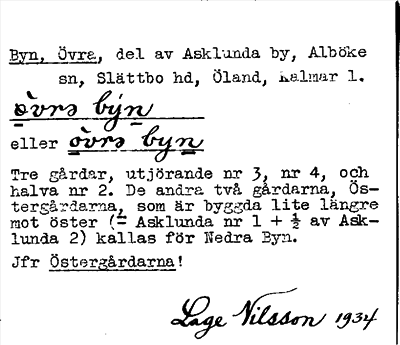 Bild på arkivkortet för arkivposten Byn, Övra