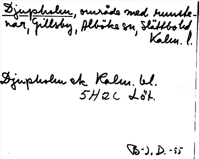 Bild på arkivkortet för arkivposten Djupholm