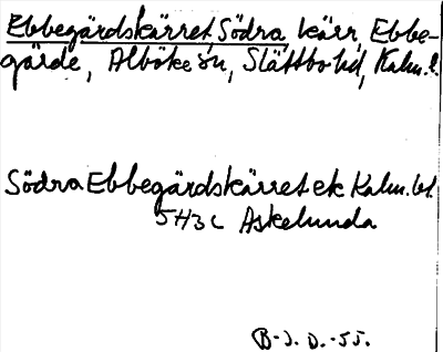 Bild på arkivkortet för arkivposten Ebbegärdskärret, Södra