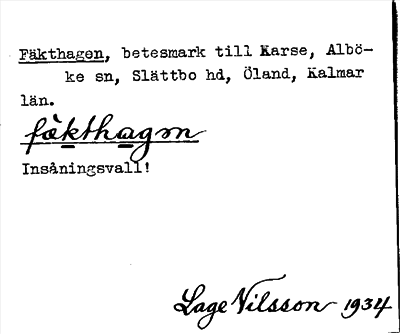 Bild på arkivkortet för arkivposten Fäkthagen