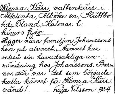 Bild på arkivkortet för arkivposten Hemra Kärr
