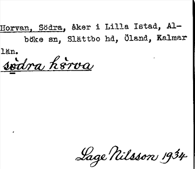 Bild på arkivkortet för arkivposten Horvan, Södra