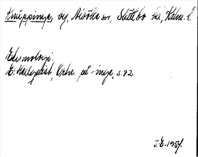 Bild på arkivkortet för arkivposten Knäppinge