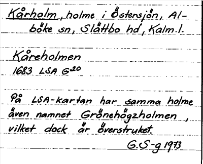 Bild på arkivkortet för arkivposten Kårholm