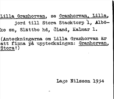 Bild på arkivkortet för arkivposten Lilla Granhorvan, se Granhorvan, Lilla