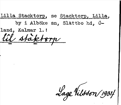 Bild på arkivkortet för arkivposten Lilla Stacktorp, se Stacktorp, Lilla
