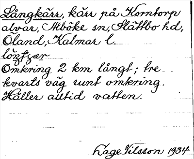 Bild på arkivkortet för arkivposten Långkärr