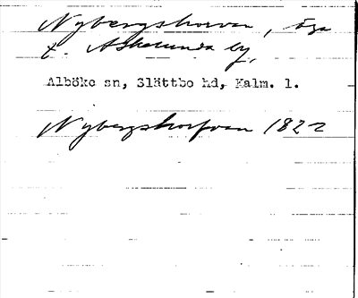 Bild på arkivkortet för arkivposten Nybergshorven