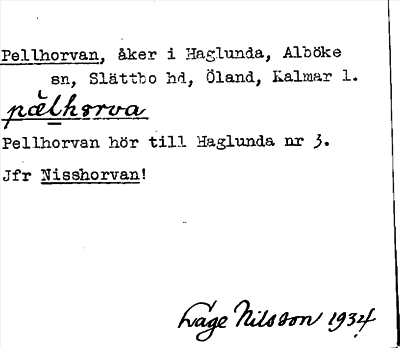 Bild på arkivkortet för arkivposten Pellhorvan