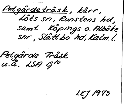 Bild på arkivkortet för arkivposten Petgärdeträsk