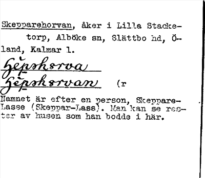 Bild på arkivkortet för arkivposten Skepparehorvan