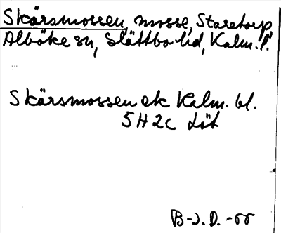 Bild på arkivkortet för arkivposten Skärsmossen