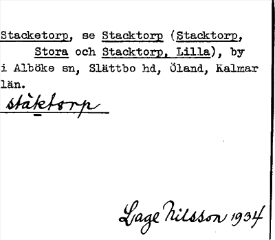 Bild på arkivkortet för arkivposten Stacketorp