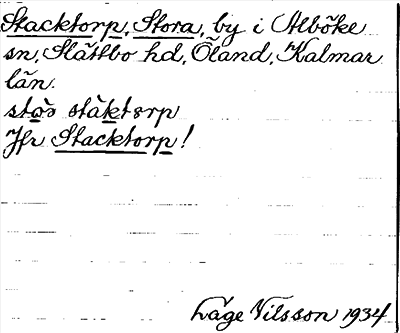 Bild på arkivkortet för arkivposten Stacktorp, Stora