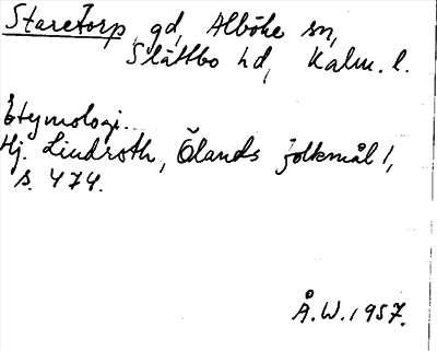 Bild på arkivkortet för arkivposten Staretorp