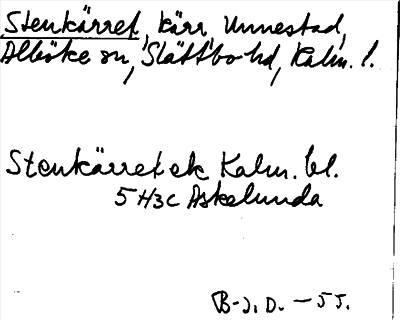 Bild på arkivkortet för arkivposten Stenkärret